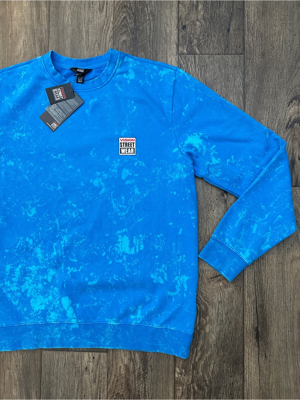 Vision Street Wear Skate Outdoor Preppy Pullover Sweatshirt Men’s Size M Blue